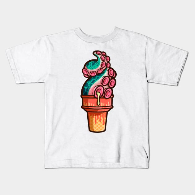 ice cream Kids T-Shirt by 4funprint